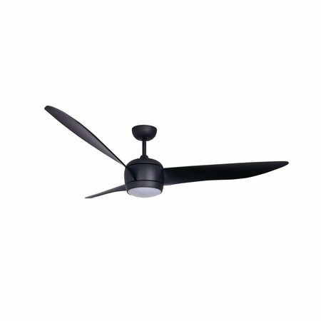BRILLO Lucci A  ir Nordic 56-inch Ceiling Fan with LED Light Kit in Matt Black BR2771566